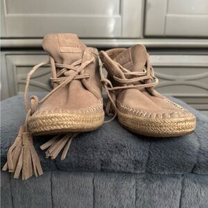 Michael Kors Beige Suede Ankle Boots